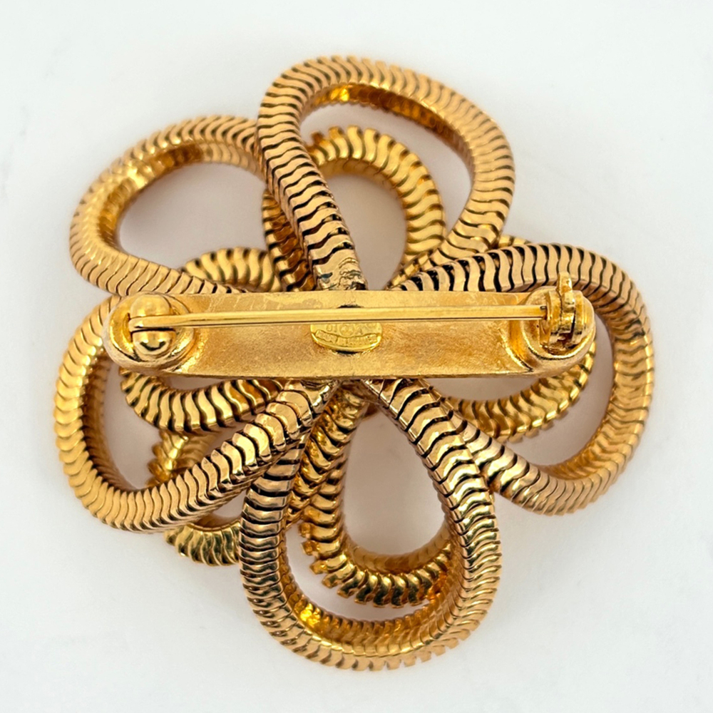 CHANEL Gold Logo Brooch - Picture 2 of 5